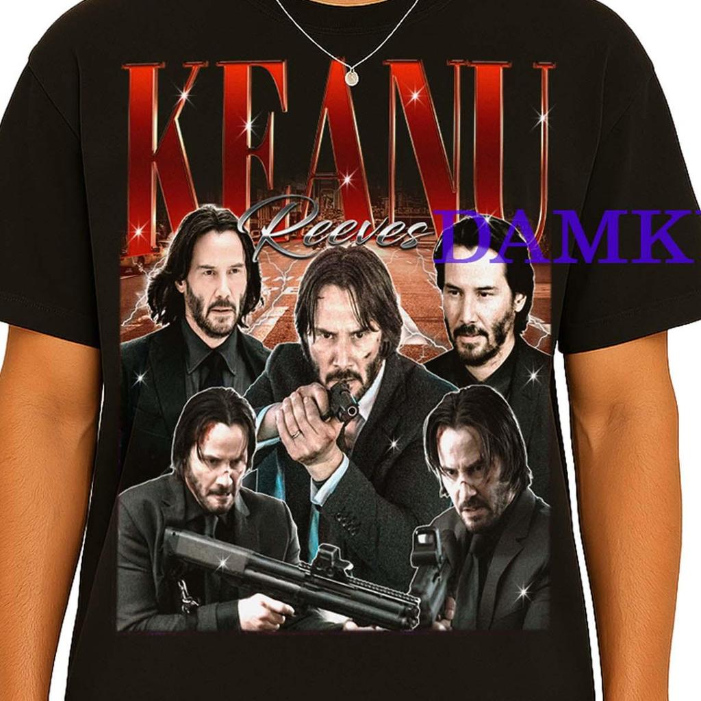 Maglietta Keanu Reeves, Maglietta per Fan di Keanu Reeves, Merch Maglietta Keanu Reeves, Maglietta Retrò Keanu Reeves Regalo, Maglietta Azione Keanu Reeves