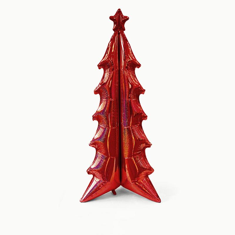 1pc 72 Inch 4D Christmas Tree Style Large-scale Self Standing Aluminum Foil Jumbo Balloon Christmas Themed Party Home Decor