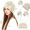 Crochet Slouchy Skull Cap Cotton Knitted Hat Fashion Women Beanie Hat  Summer