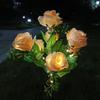 Solar-Powered Outdoor Waterproof Rose Flower LED Garden Lamp