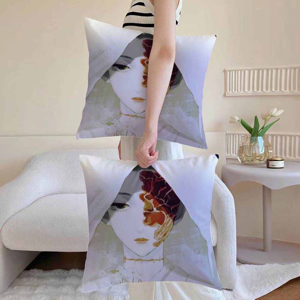 Game Si-ilent Hill F Pillow Case Sofa and Living Room Decorative Cushion Covers Dust-proof and Mite-proof Invisible Zipper
