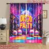 2D flat printing 2pcs Curtain Disco Party Digital Printed Polyester Drapes Party Decorations Use for Holiday Party General
