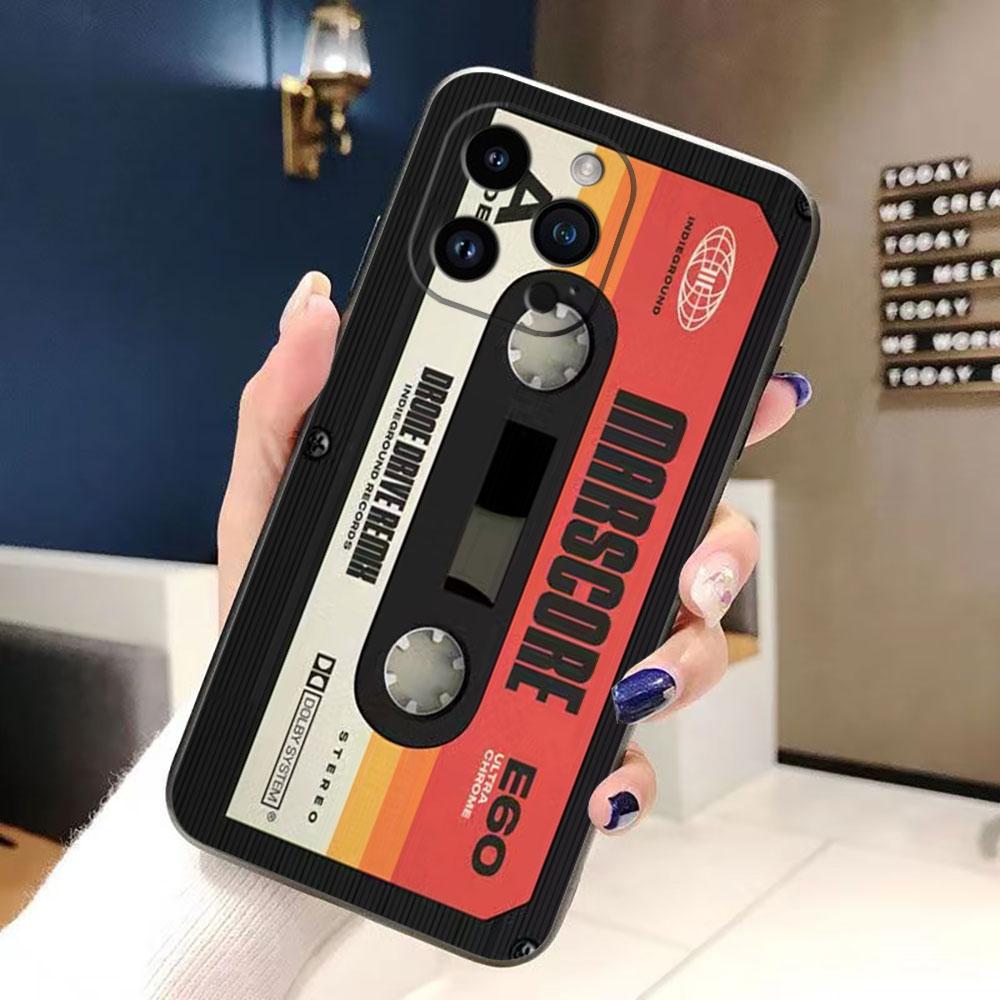 Retro Cassette Tape Camera Cover Phone Case For iphone Apple 17 AIR 16E 16 15 14 13 12 11 Pro XR Max 8 7 Plus TPU Case Shell
