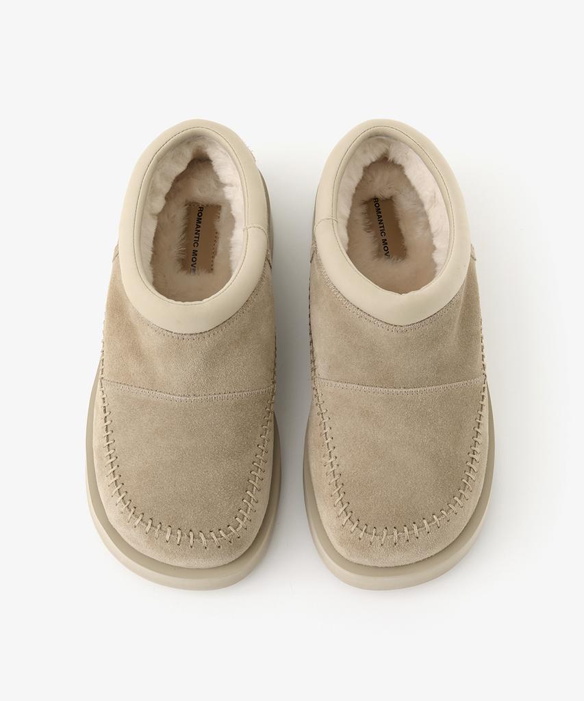 Romantic Move Croco Winter Shoes R24U003 (Beige Suede)
