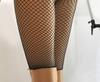 Womens Sexy 1/3 Fishnet Pantyhose Anti Chafing Footless Black Small Mesh Fishnets Tights Fish Net Stockings