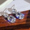 Elegant Temperament Female Accessories Drop Earrings Multicolor Rhinestone Earrings Oval Earrings Women Jewelry Gift