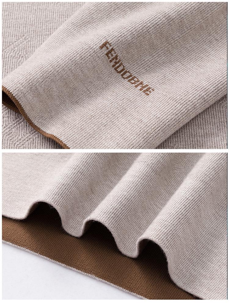 Maglione Jacquard da Uomo a Filo Fine - Collezione Autunno/Inverno 2025, Girocollo, Lavorazione a Maglia Comoda ed Elastica