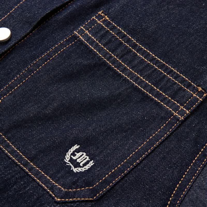 MQD Boys' Cotton Denim Collared Jacket