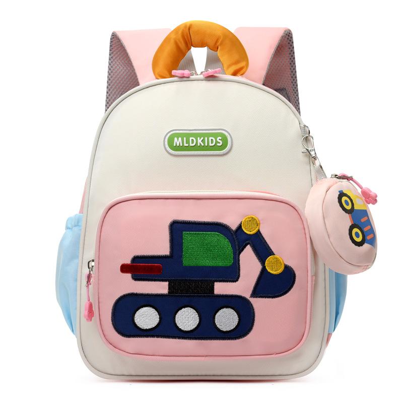 

School BagsNew children s car cute cartoon bag small class light trend backpack розовый