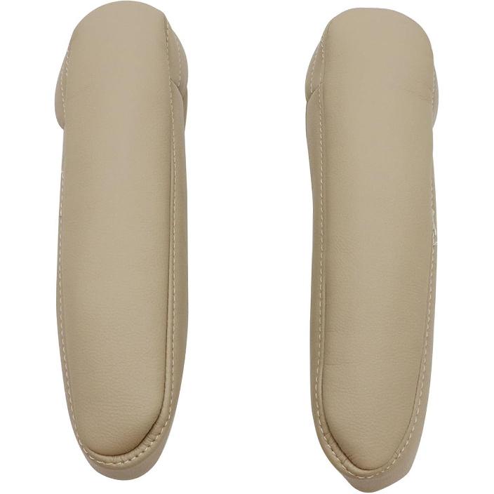 Priprilod 2 Stück Tan Leder Sitz Armlehnenbezüge Passend für Toyota Sequoia Tundra 2001 2002 2003 2004 2005 2006 2007