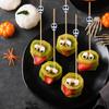 100pcs Halloween Skull Cocktail Picks Bamboo Toothpicks Fruits Sticks Appetizers Drinks Food Skewers Halloween Party Decoration