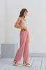 Women's Style Plus Size Pants Elastic Waist Palazzo Trousers Summer Comfortable Wide Wrinkled Fabric