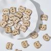 Teddy Bear & Kitten Cartoon Wood Buttons - DIY Bracelet & Necklace Beading Kit