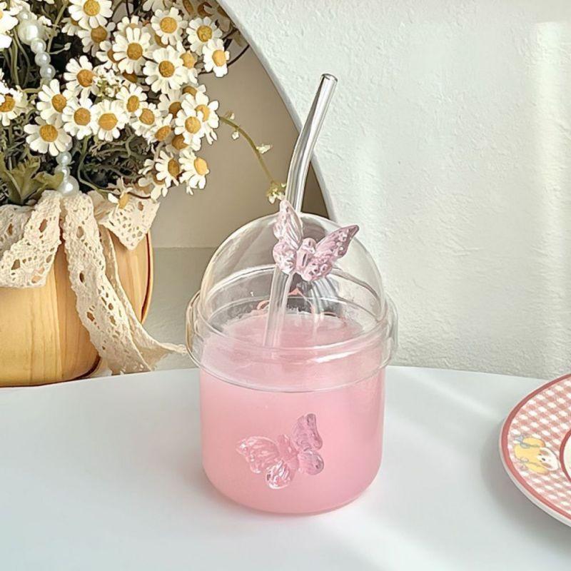 Decorațiune Fluture Căni de Sticlă Creative Cafea Cocktail Suc Apă