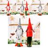 Delightful Wine Christmas Bottle Cover With No Face Doll And Hanging Legs Festivity For