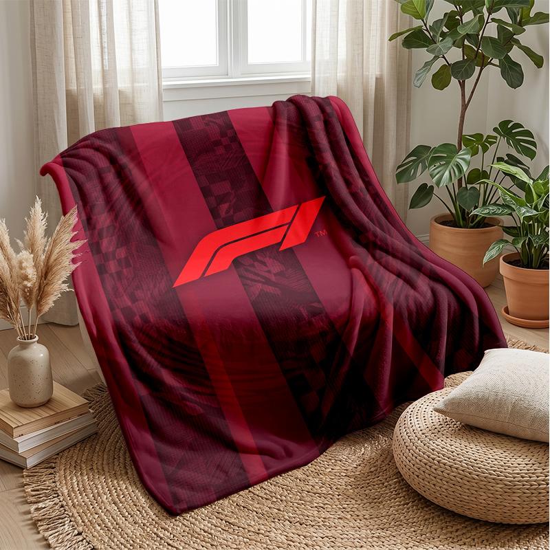 F1 Flannel Fleece Blanket Cozy Warm Throw Blanket For Couch Bed Travel All Season Use