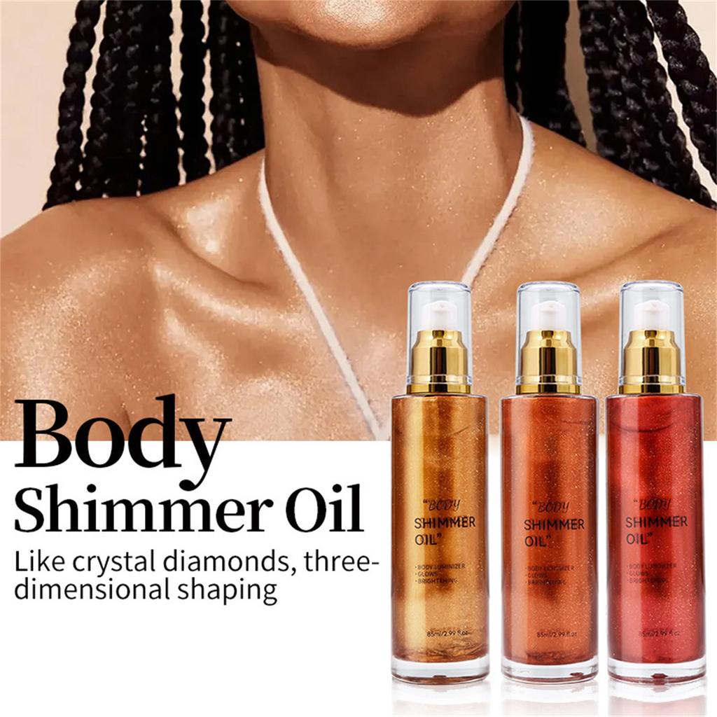 Full Body Fine Lustre Brightening Highlight Oil 85ml Beach Outdoor Liquid Body Highlight Oil