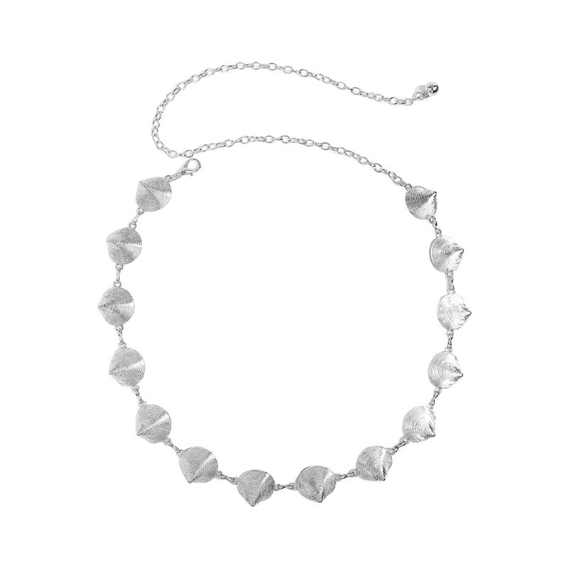 Geometric Sea Shell Design Waist Chain Adjustable Length Chain Belt For Women Teens Dress Pants Fashion Accessories