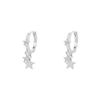 Star Ear Buckle Women's Simple Light Luxury Pentagram Micro-inlaid Zircon Earrings Niche Design Earrings