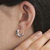 H Edition Silver (W) Volume Hoop Earrings Hl6E42603W9Xxx