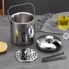 3.0/1.3 L Bar Insulated Ice Bucket with Ice Tong and Filter Mesh Drink Chilling Barrel  Pub