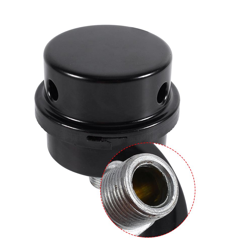 3/8\" 16Mm Thread Dia  Intake Filter Muffler Silencer Black Metal