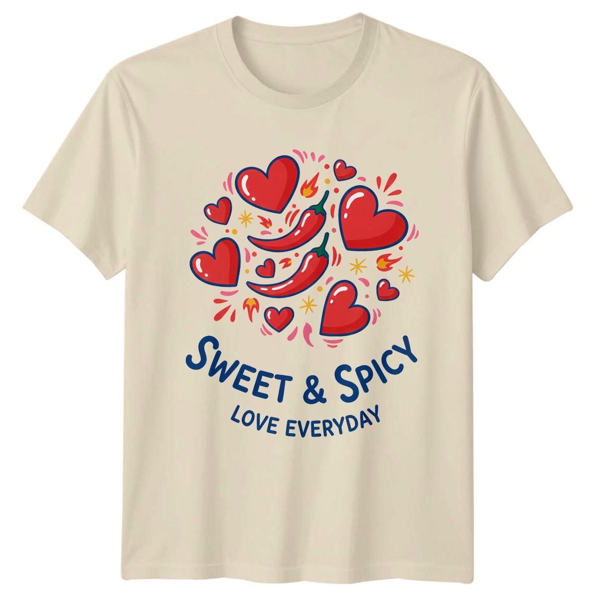 Sweet & Spicy Love Everyday T-Shirt Spicy Romance Valentine Valentines Day XXXL