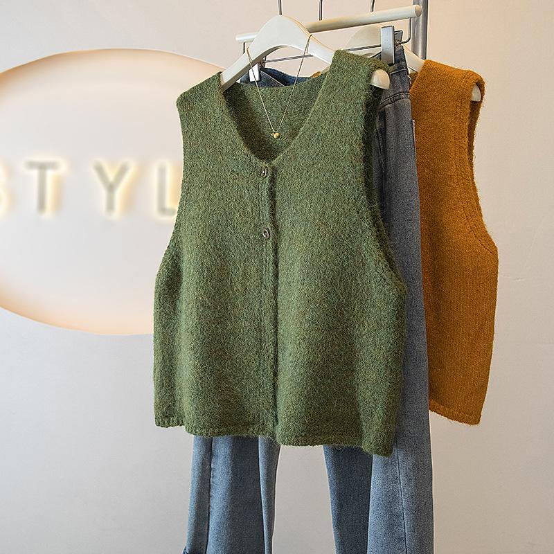 Korean Style Plus Size Women s Soft Knit Sleeveless Vest M