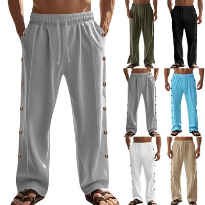 Erkek Tulum Bağcıklı Çok Cepli Günlük Pantolon Yürüyüş Pantolonu Pamuklu Twill Pantolon