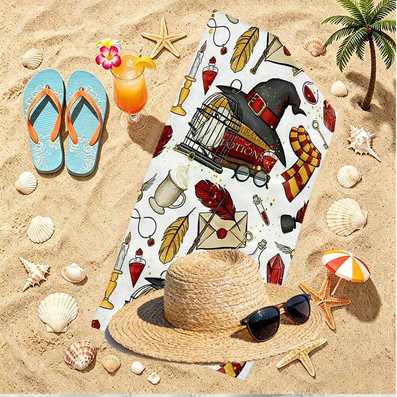 Fantasy film Print Beach Towel, Versatile Lightweight Absorbent Beach Towel for Pool Surf Yoga Bathroom, Perfect Birthday Holiday Gift