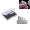 0.1-0.5mm 7 Adet Dental Ortodontik Diş Arası Mine Aşındırma Ölçer Cetvel