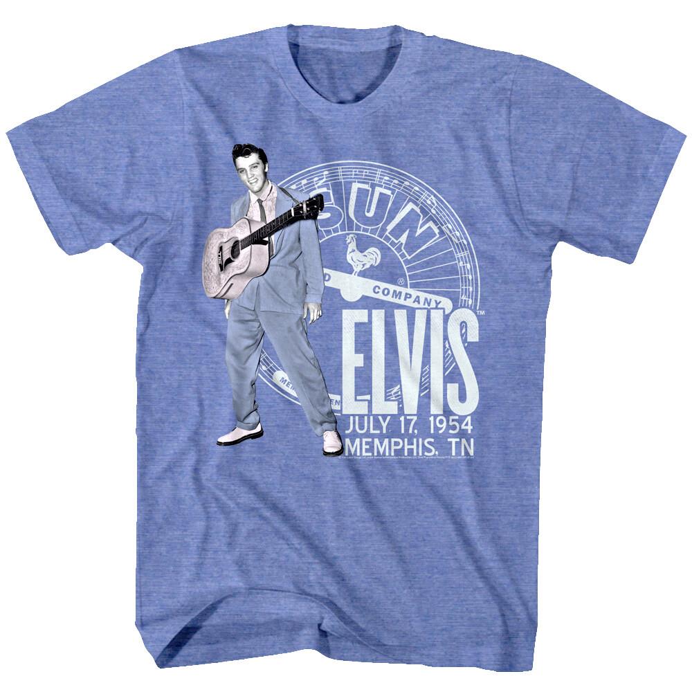 Elvis Presley Blue Moon Men T Shirt Acoustic Guitar Sun Records Memphis 1954 S