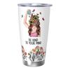 20 Oz Stainless Steel Tumbler Insulated Thermos Double-sided Print Travel Coffee Mug with Lid for Home Office Or Car