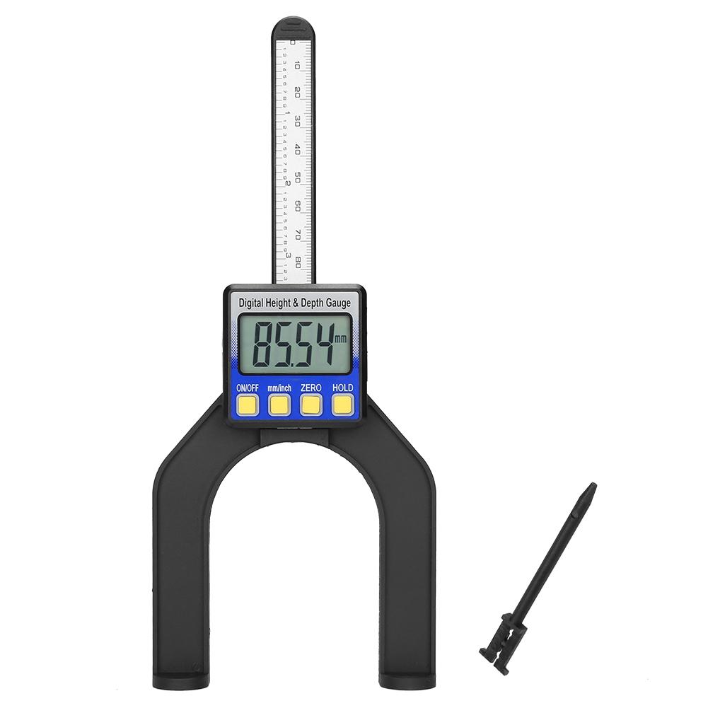 0 80mm Digital Precision Height Aperture Depth Gauge Ruler with Magnetic Feet Base