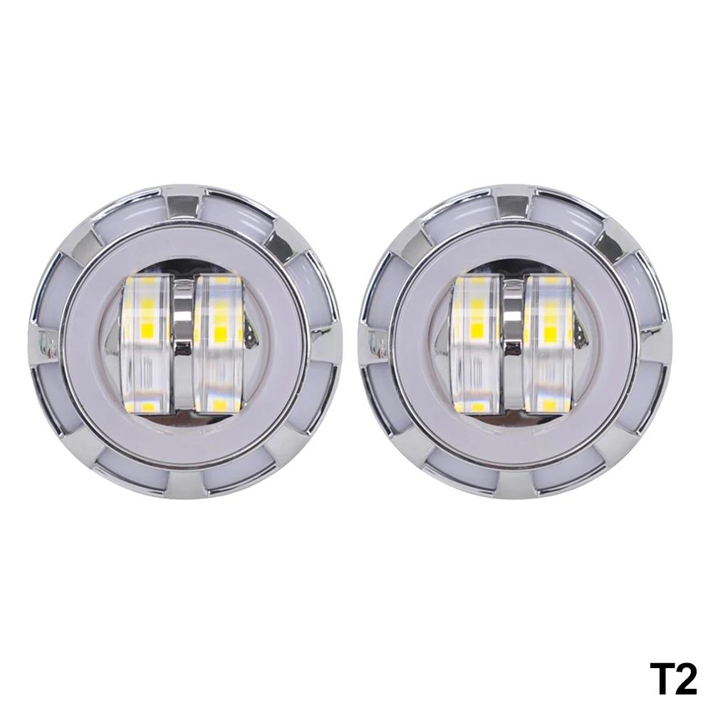 8000LM Motorrad LED Scheinwerfer Angel Devil Eyes Scheinwerfer Projektorlinse Abblend-/Fernlicht Stroboskop Scheinwerfer Tagfahrlicht Doppellampe