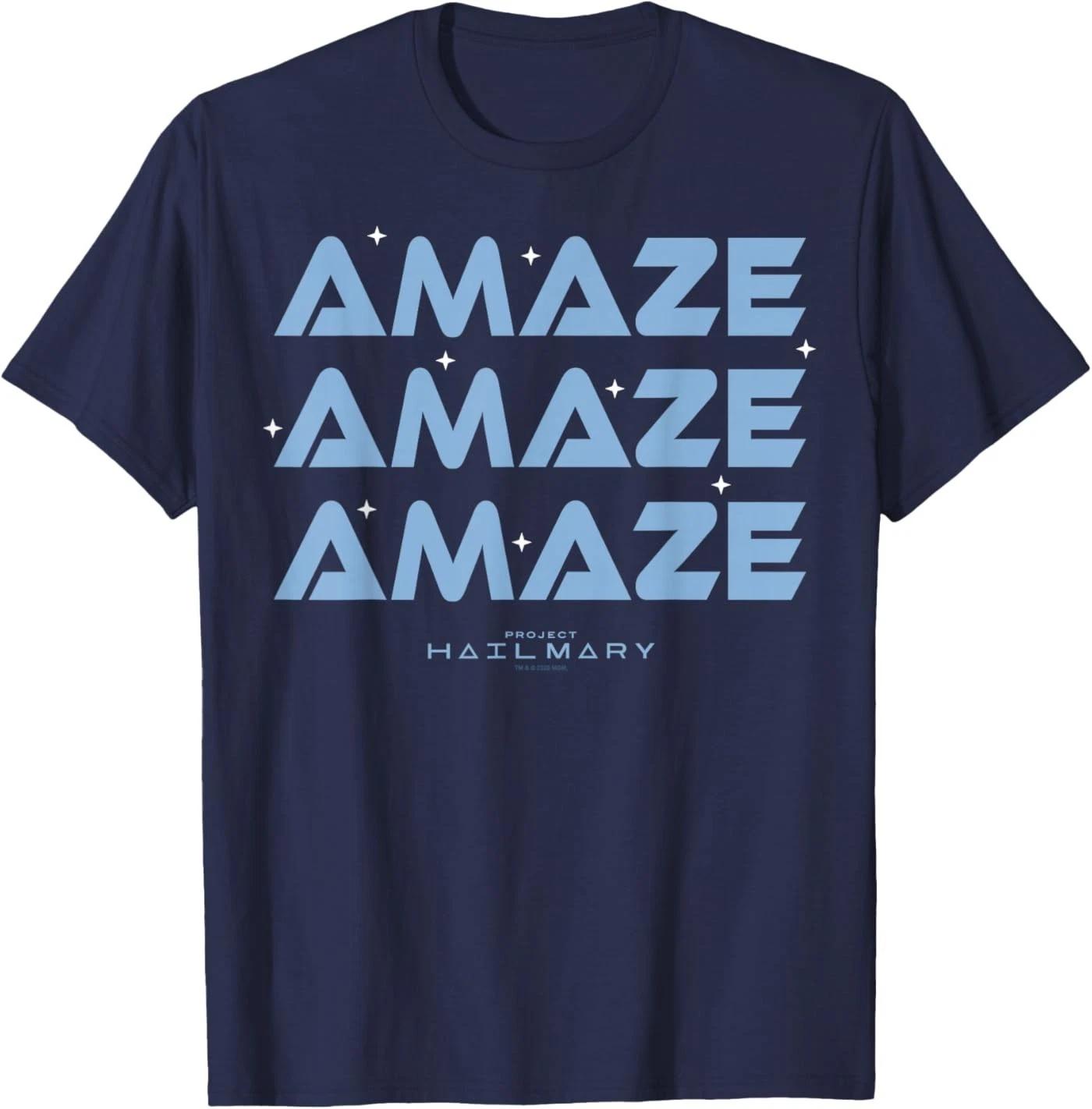 Project Hail Mary Amaze Repeat Typography Poster T-Shirt S