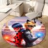 1pc Ladybug Design Printed Area Round Carpet for Bedroom Living Room Home Decor Rugs Mat Non Slip Mat Rug for Bedside