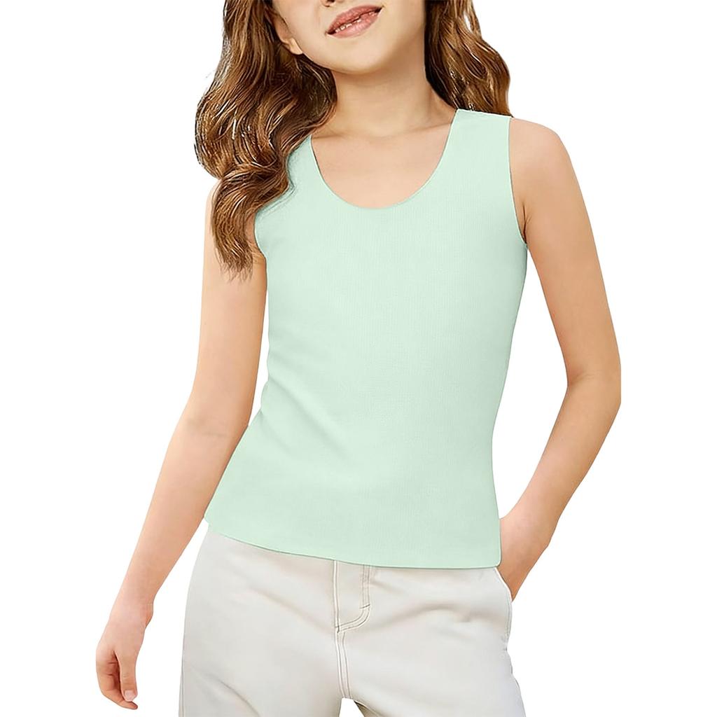 Girls' Mesh Tank Top - Ice Silk Breathable Sleeveless Tee