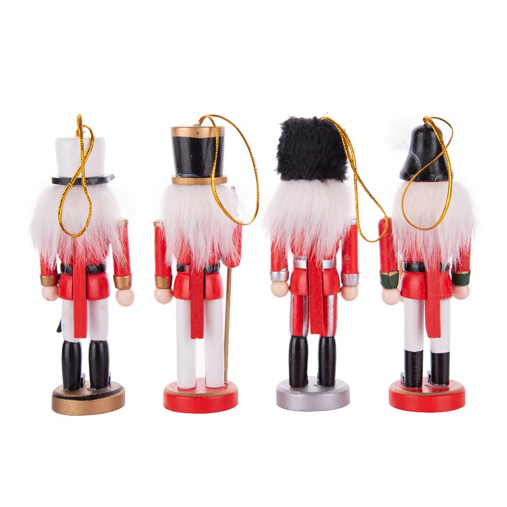 Classic Red & Gold Soldier Nutcracker Ornament Set