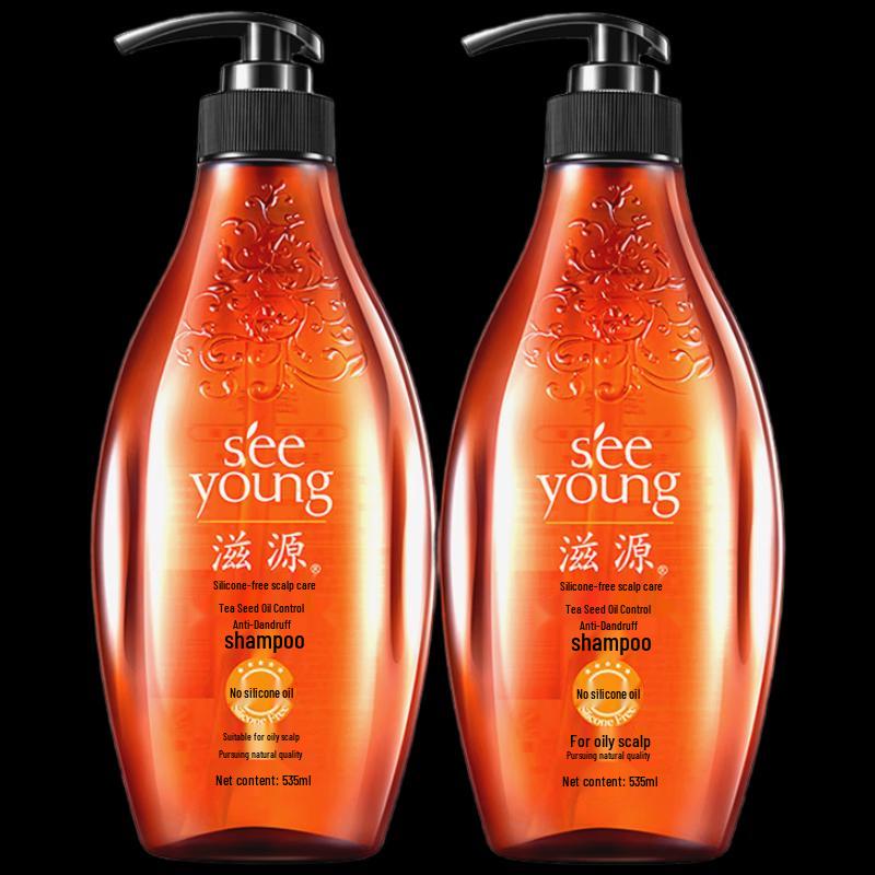 ZIYUAN Tea Seed Oil Control Anti-Dandruff Shampoo 2 x 535ml