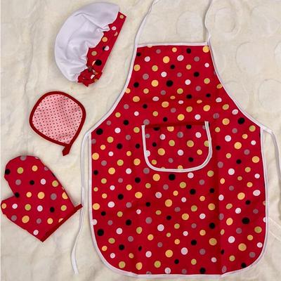 Set de Delantal y Guantes de Cocina para Niños - Disfraz para Jardín de Infancia
