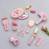 Pink Wooden Princess Makeup Bag Toy Set for Girls