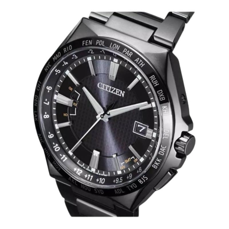 CITIZEN Eco-Drive Series Multi-station Radio Fashion and Leisure Optical Quartz Men's Watch Black Dial CB0215-51E