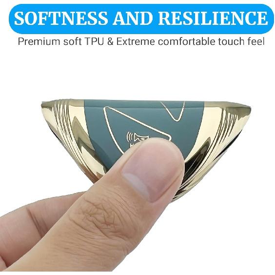 for Hyundai Key Fob Cover -2025, 5 Button Soft Full Coverage Protection Key Case for Ioniq 6 Elantra Santa Grandeur GN7 KONA Smart Key, Blue