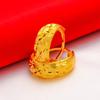 Vietnamese Sand Gold Euro Gold Jewelry Sand Gold Old Lady Gypsy Earrings Women'S Imitation Gold-Plated Round Ear Buckles