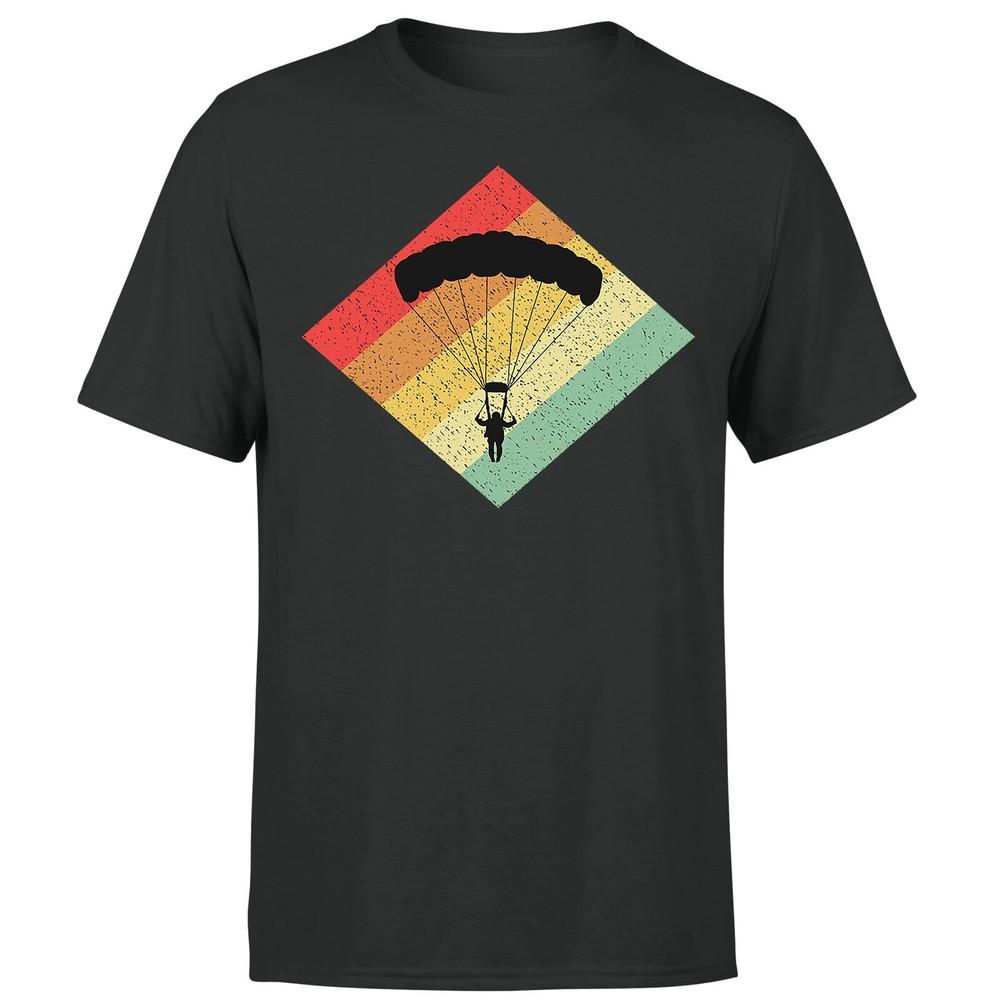Retro Vintage 80s Skydiving Parachute Graphic For Skydivers Mens T Shirt