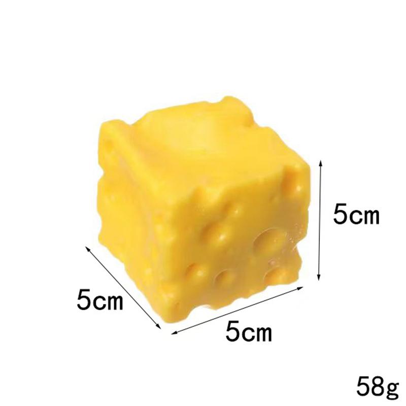 Jumbo Käsewürfel Stressball Große formbare Käse-Quetschball Nicht hüpfendes Fidget-Spielzeug Asmr Sensorisches Anti-Stress Festival Geschenk