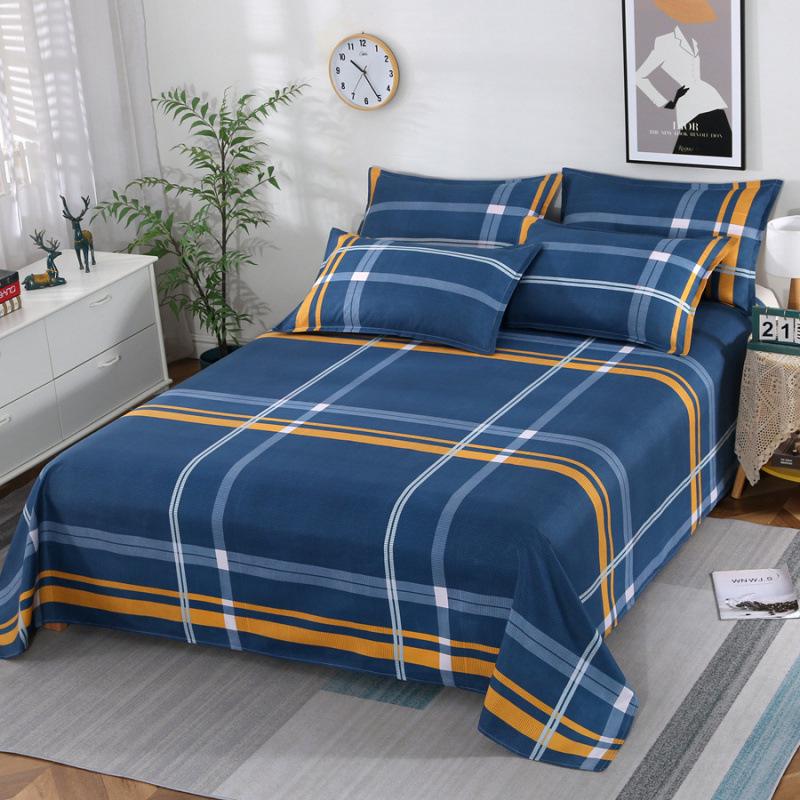 Skin-Friendly Brushed Thick Bed Sheet - Single Piece for Double/Single Bed, Kang Sheet, Dorm Use, All-Season, Various Sizes