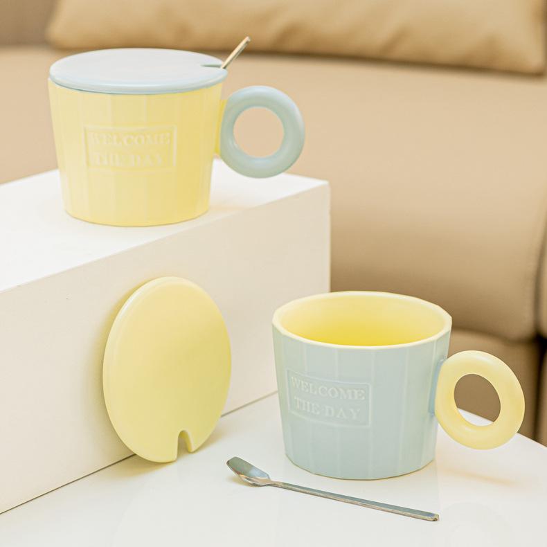 High value Contrasting Mug Ins Style Niche Design Mug Gift Box Creative Water Cup Coffee Cup