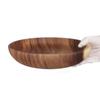 Acacia Wood Dinner Plates for Eating, Wooden Round Charcuterie Boards Serving bowls for Food Dishes Cheese Dessert Salad